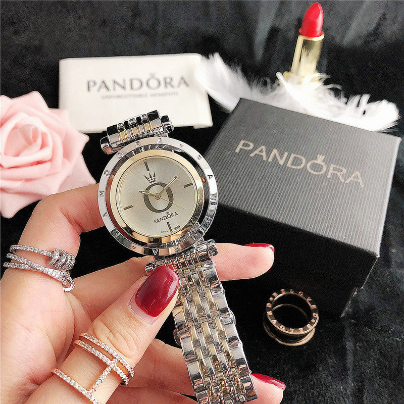 Women's Polished Gold-Tone Link Bracelet Watch