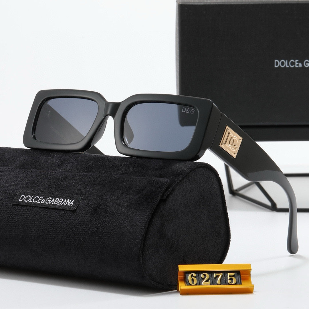 Rectangle Frame Polarized Statement Sunglasses