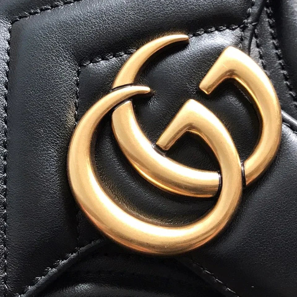 GC Marmont Small Matelassé Bag Black