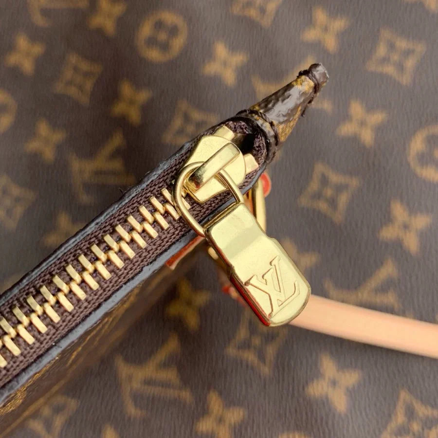 LV Neverfull MM Inside Out Tote Brown