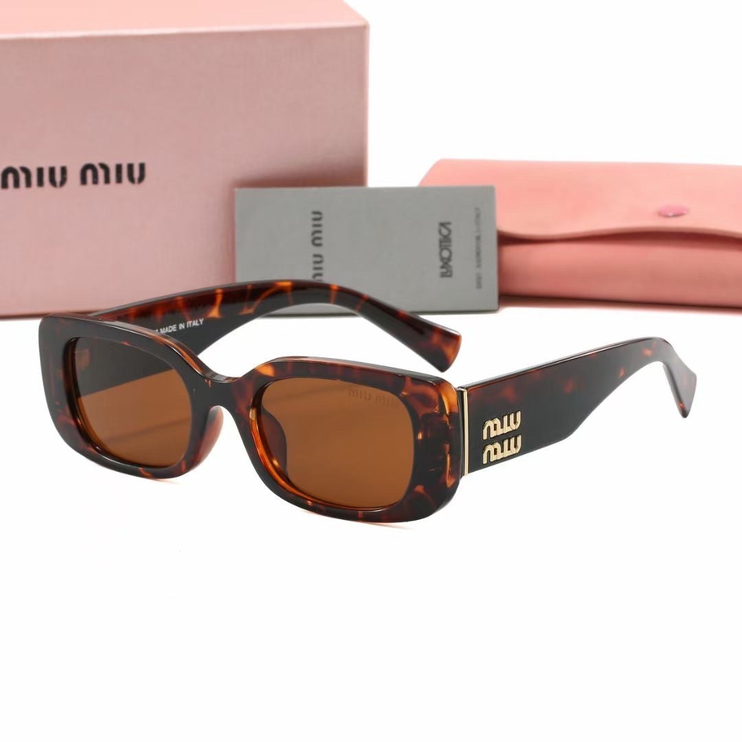Two-Tone Rectangle Frame Polarized Sunglasses