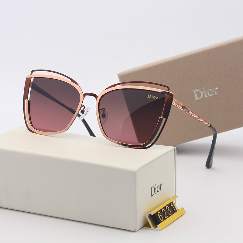 Oversized Cat Eye Gradient Lens Sunglasses