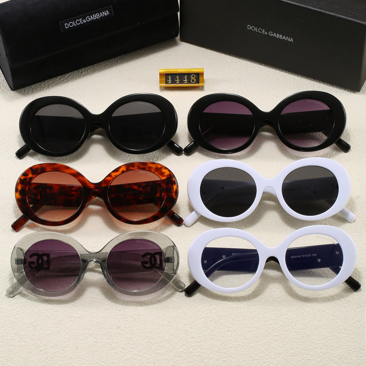 Oversized Round Gradient Lens Sunglasses