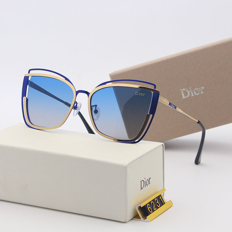 Oversized Cat Eye Gradient Lens Sunglasses