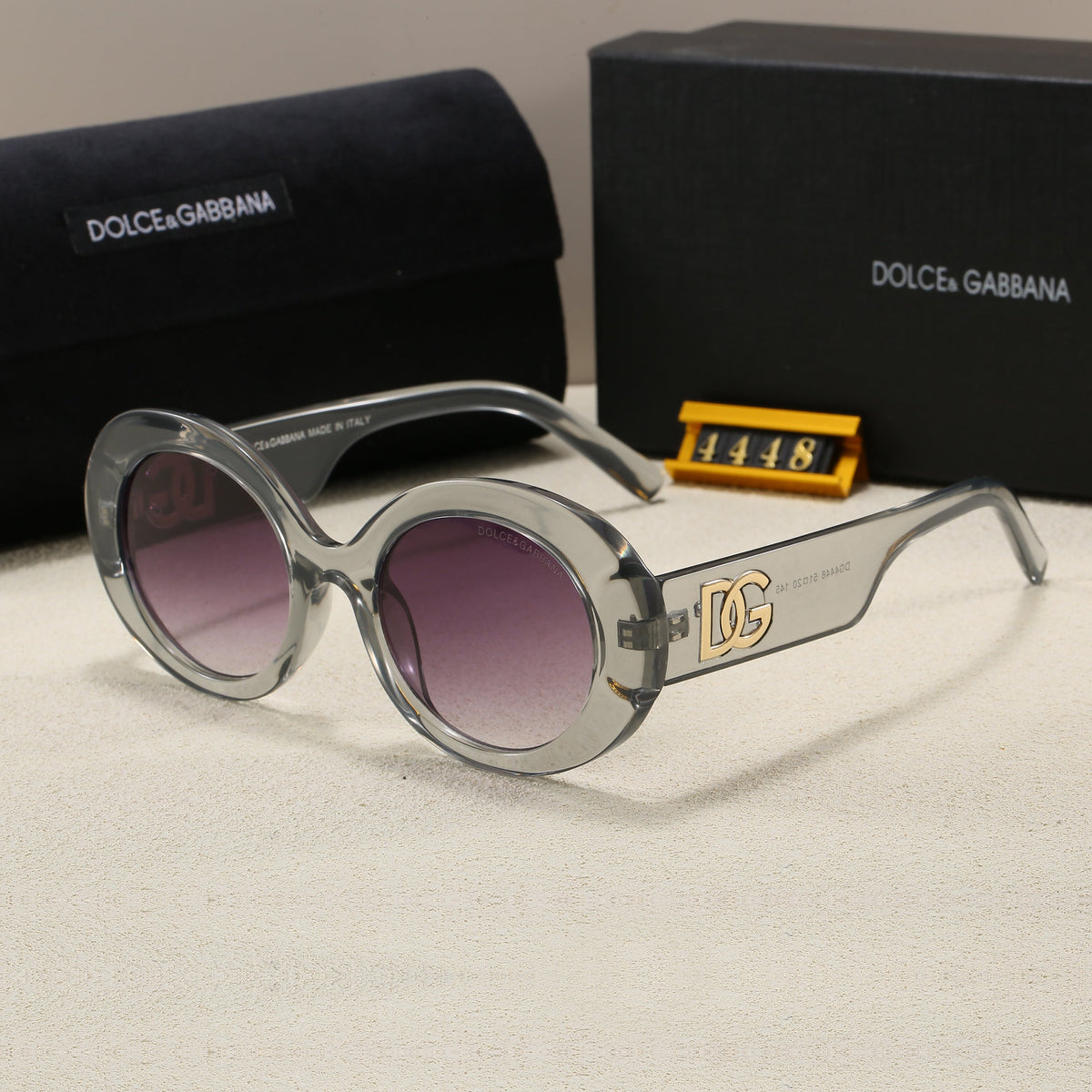 Oversized Round Gradient Lens Sunglasses