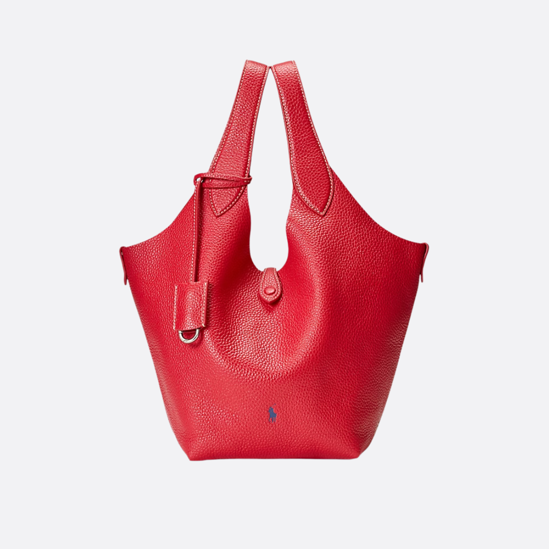 Lille tote- og crossbodytaske til kvinder i nubret læder