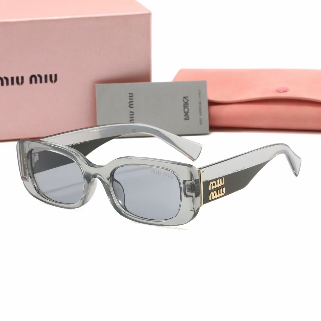 Two-Tone Rectangle Frame Polarized Sunglasses