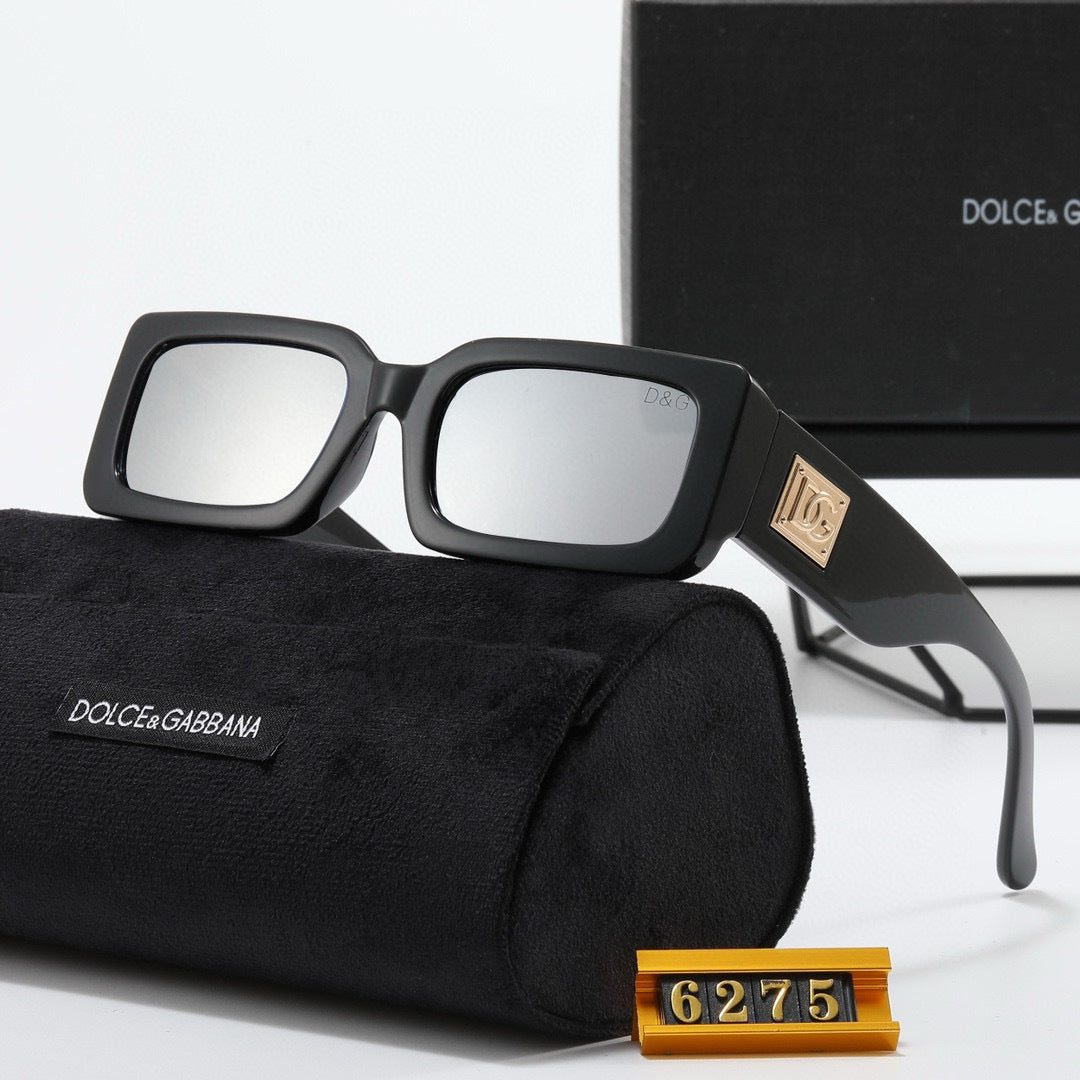 Rectangle Frame Polarized Statement Sunglasses