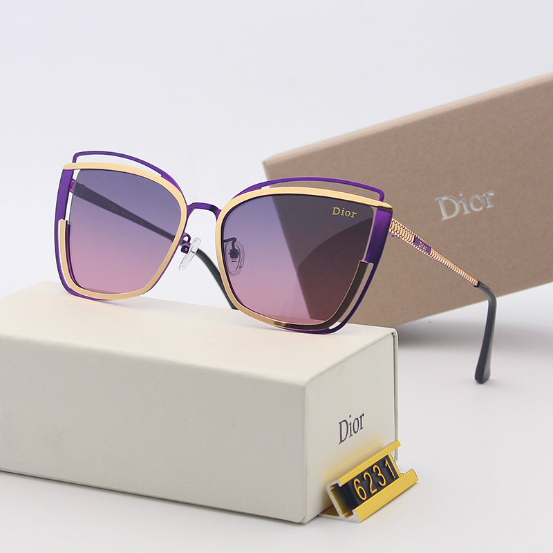 Oversized Cat Eye Gradient Lens Sunglasses