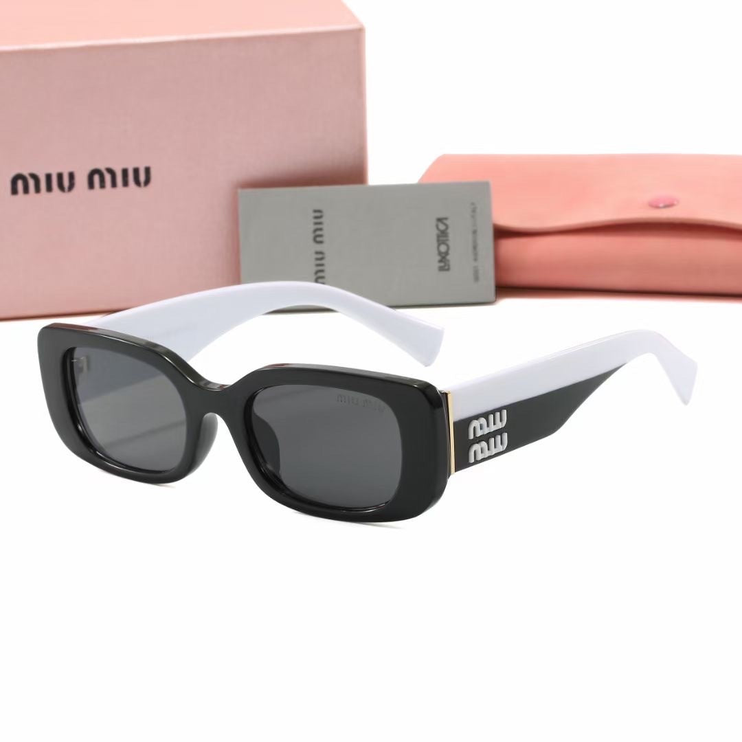 Two-Tone Rectangle Frame Polarized Sunglasses