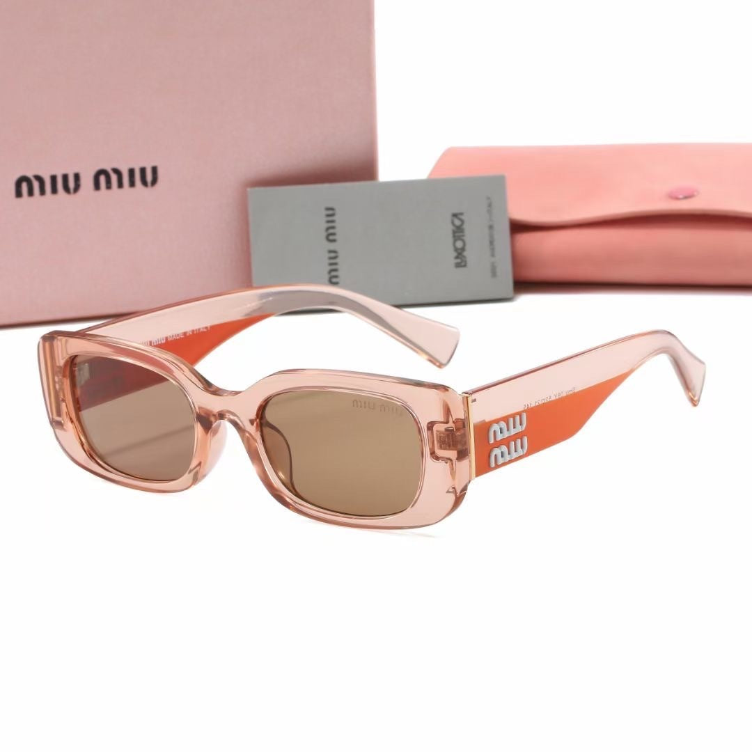 Two-Tone Rectangle Frame Polarized Sunglasses