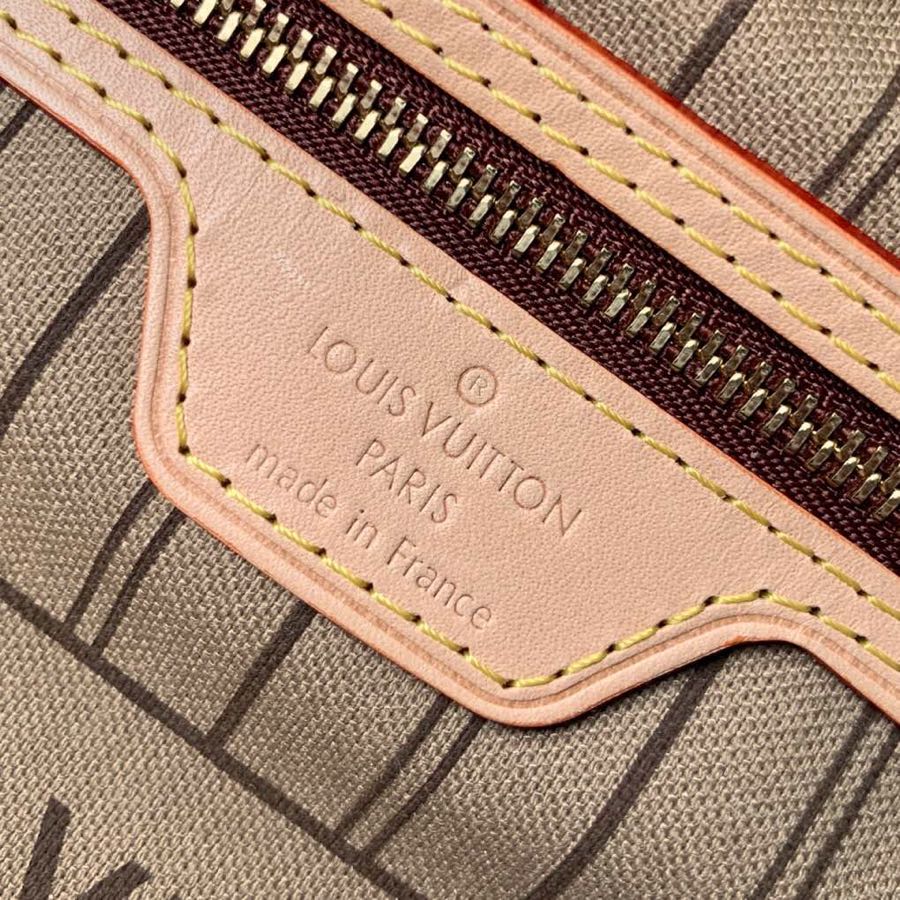 LV Neverfull MM Inside Out Tote Brown