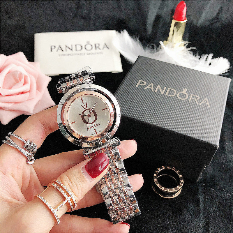 Women's Polished Gold-Tone Link Bracelet Watch