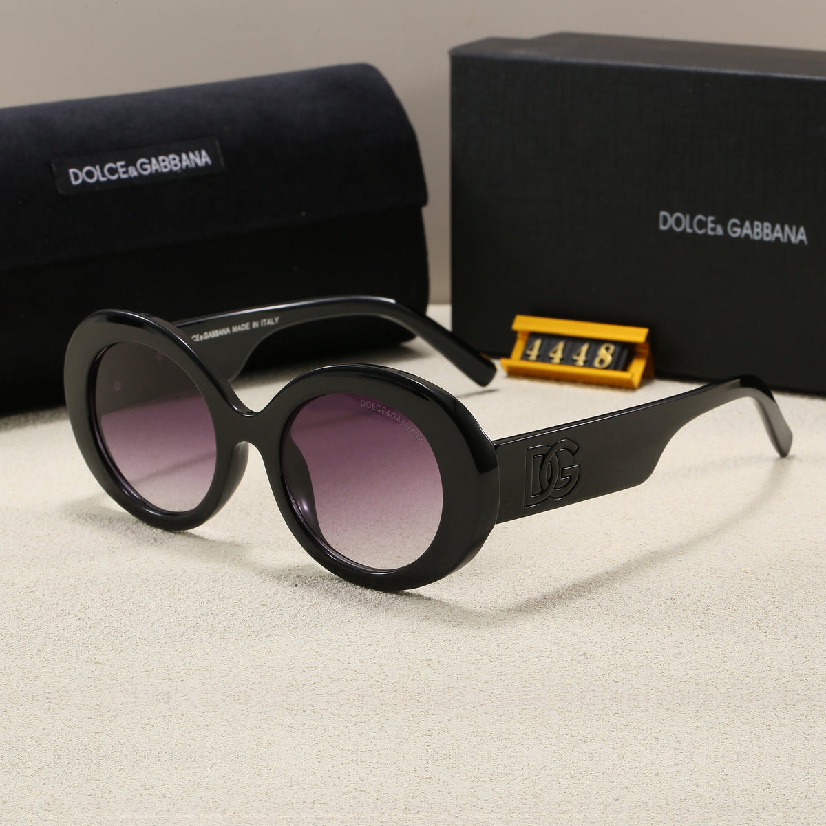 Oversized Round Gradient Lens Sunglasses
