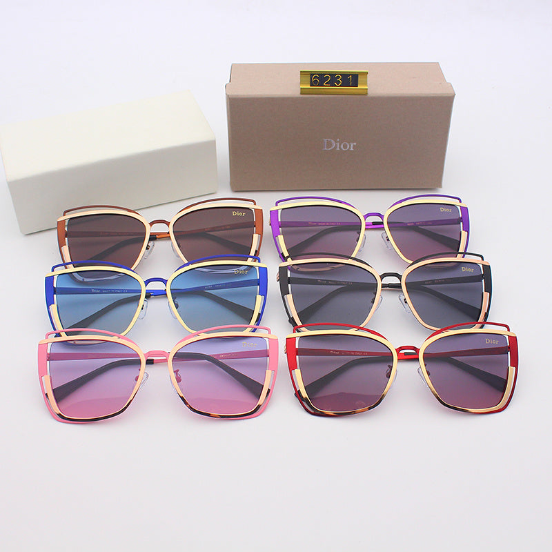 Oversized Cat Eye Gradient Lens Sunglasses