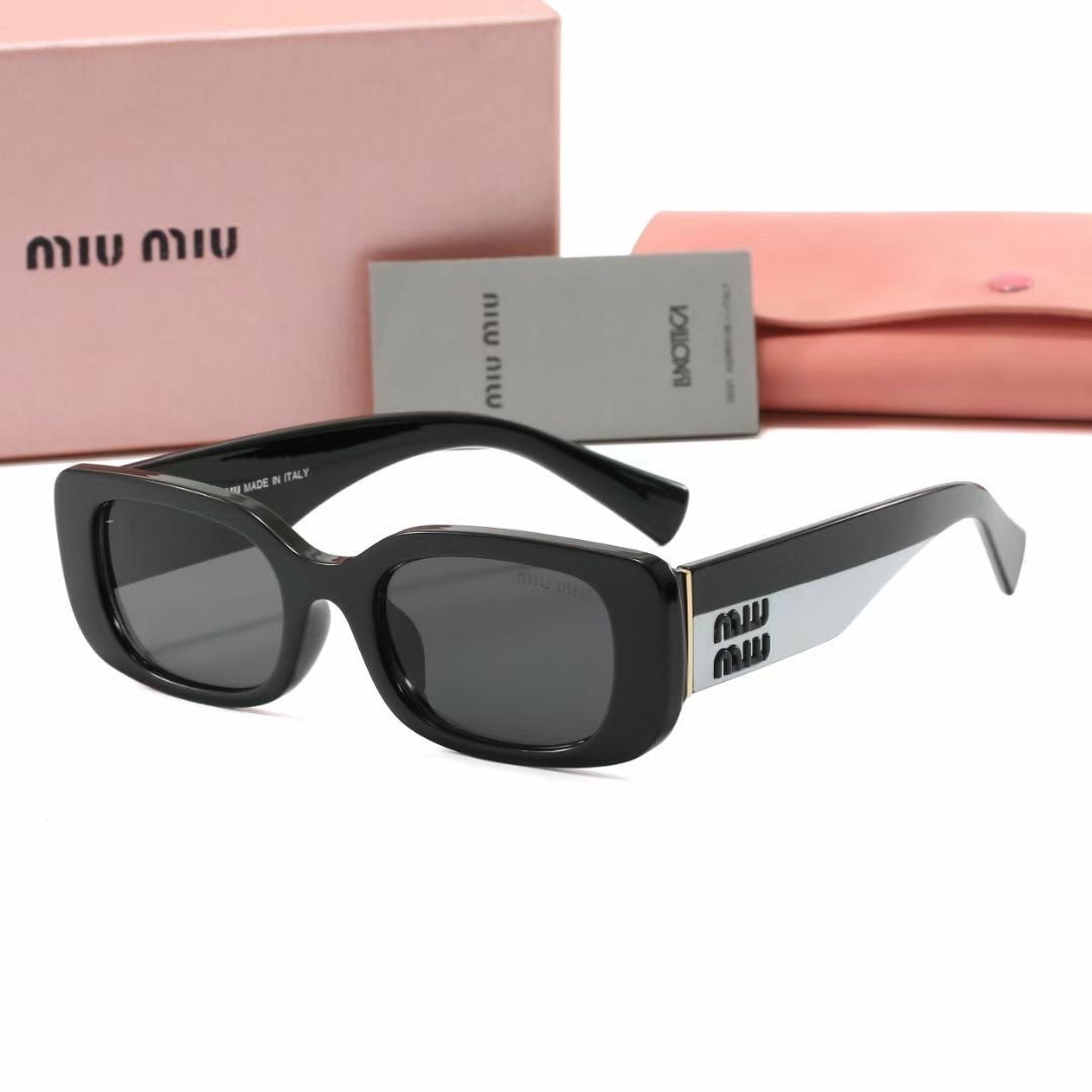 Two-Tone Rectangle Frame Polarized Sunglasses