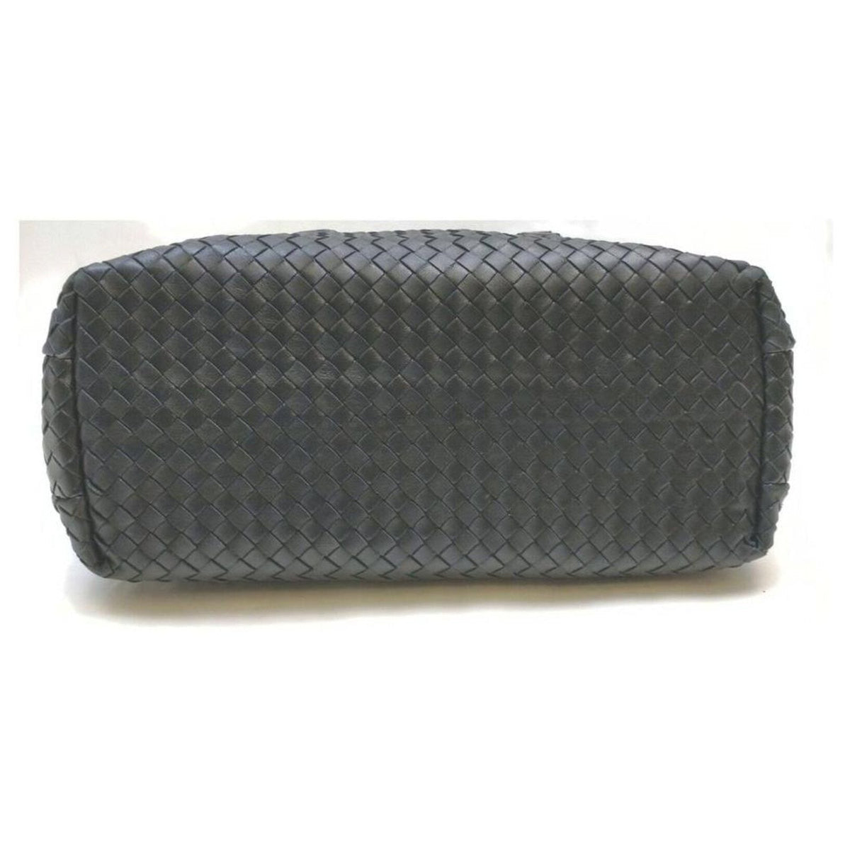 Women's Woven Leather Travel Duffel Bag