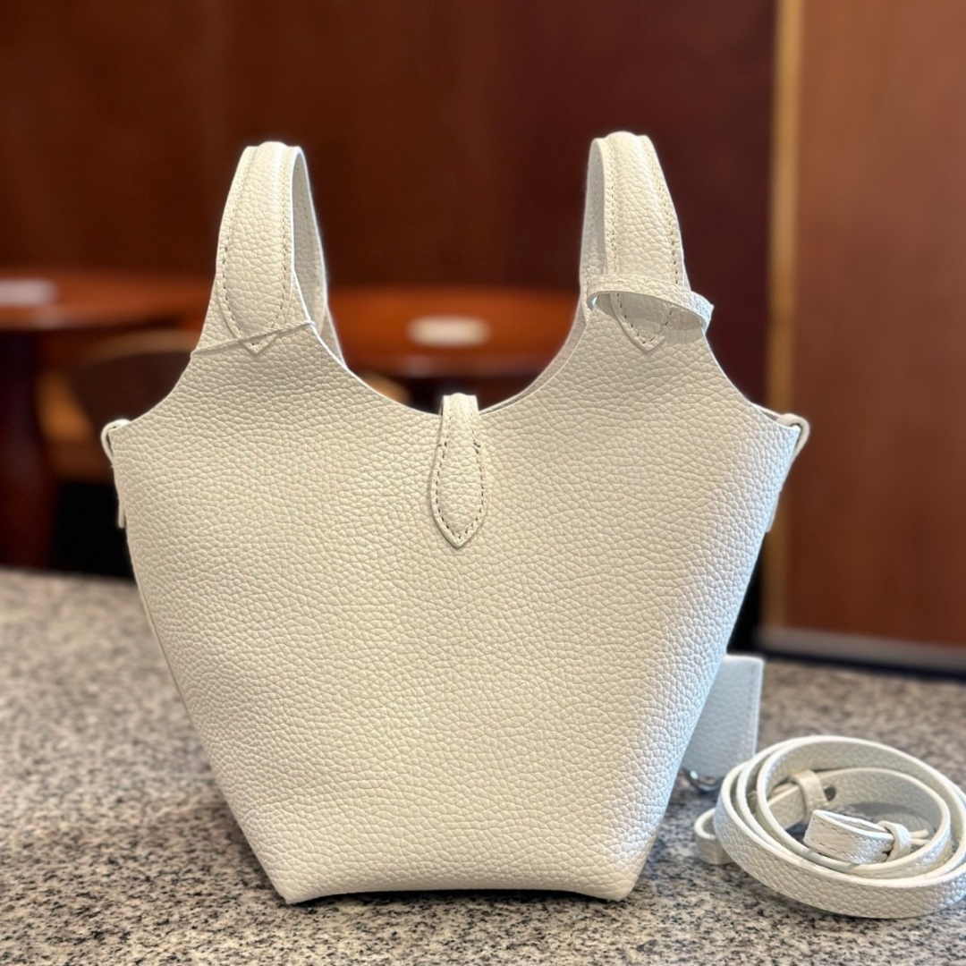 Women's Small Pebbled Leather Tote and Crossbody Bag