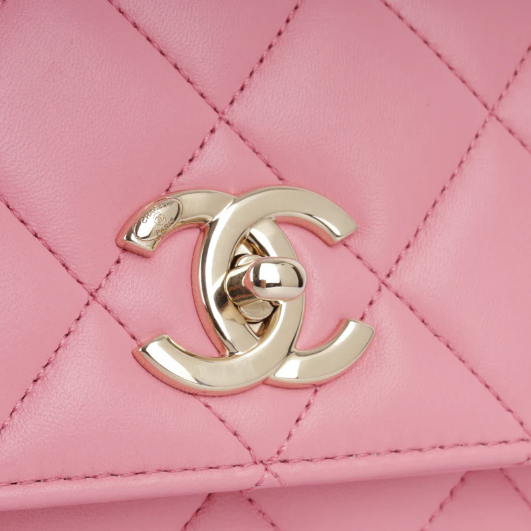 Women's Small Quilted Leather Flap Bag with Top Handle