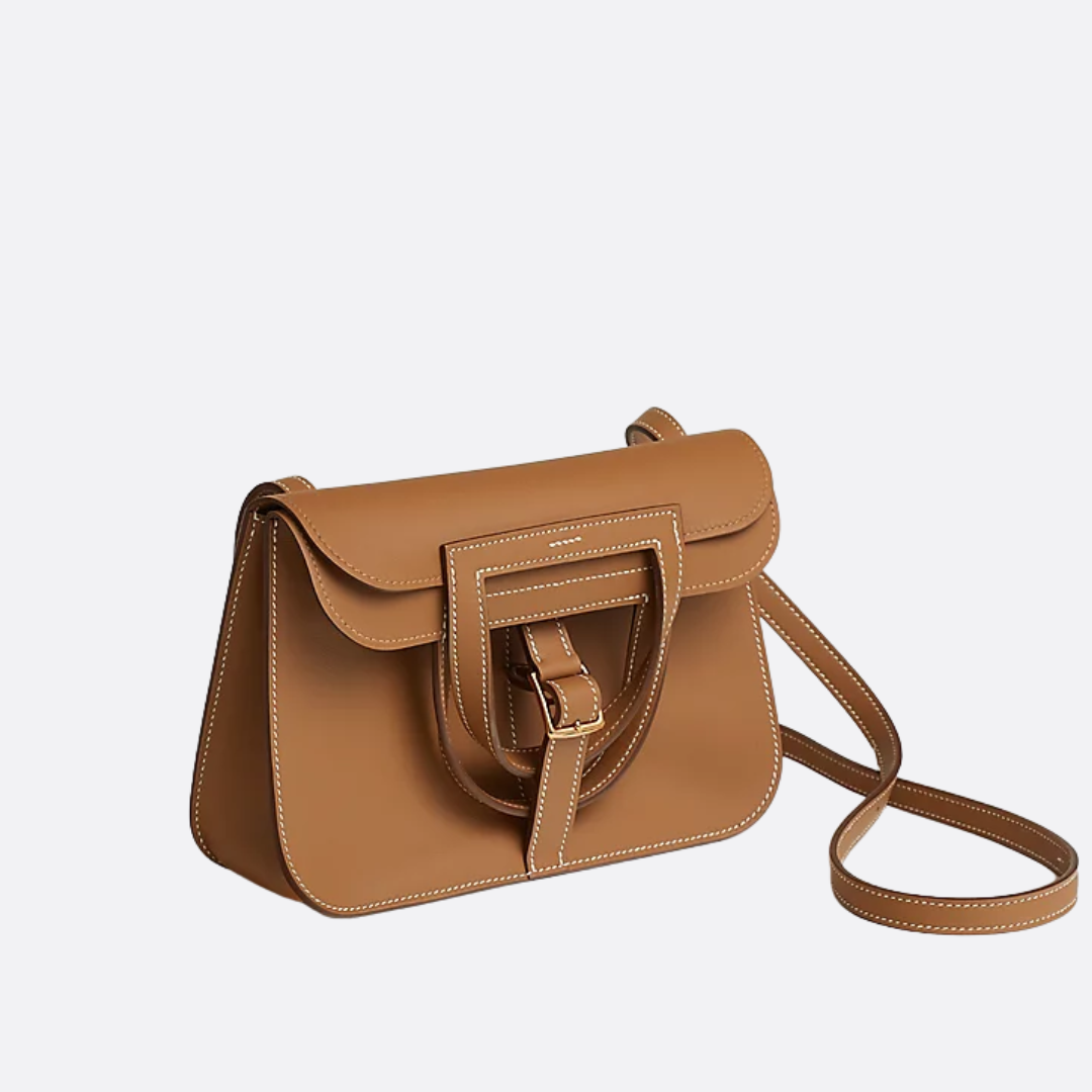 Women's Mini Smooth Leather Saddle-Flap Crossbody Bag
