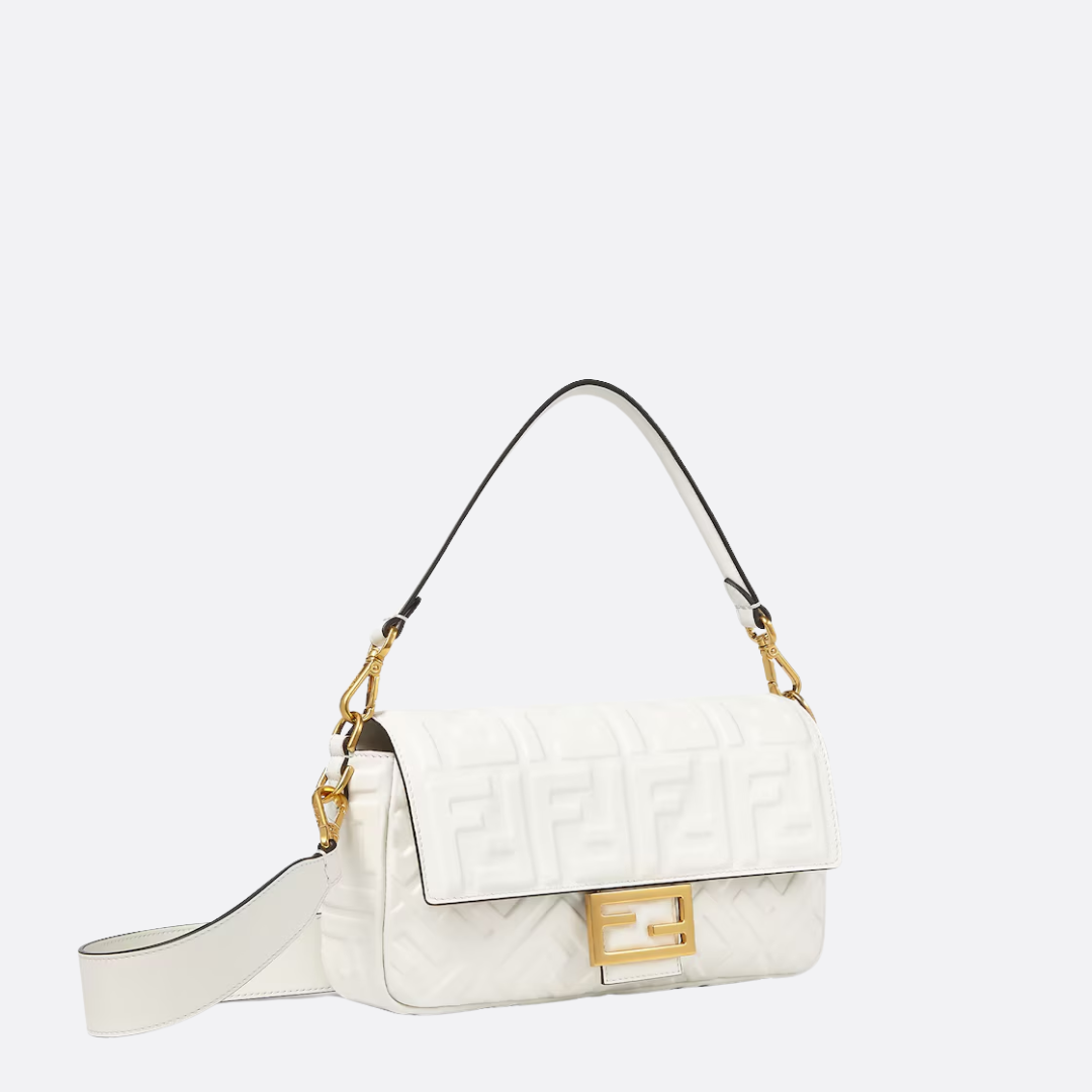 Women's Embossed Leather Flap Shoulder Bag