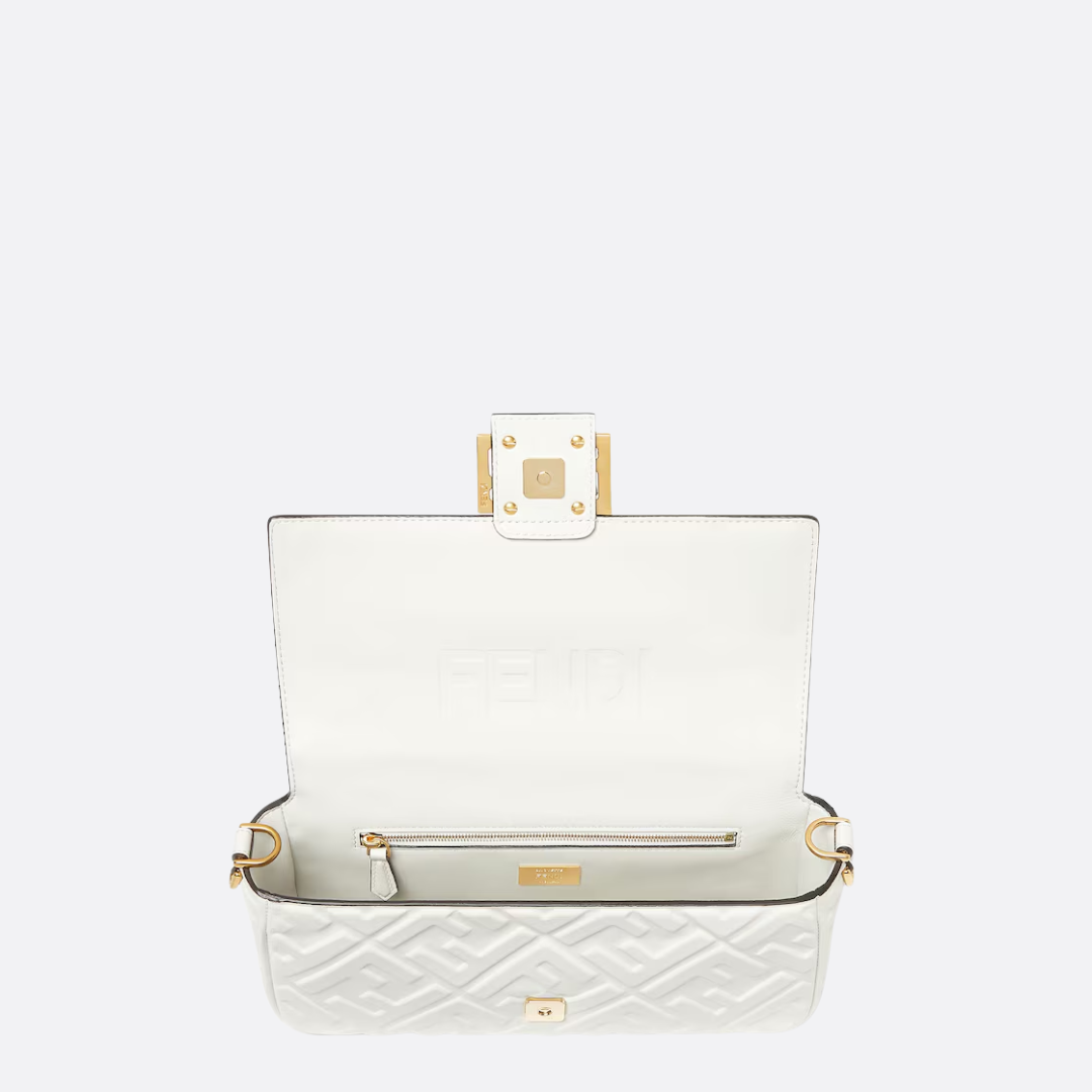Women's Embossed Leather Flap Shoulder Bag