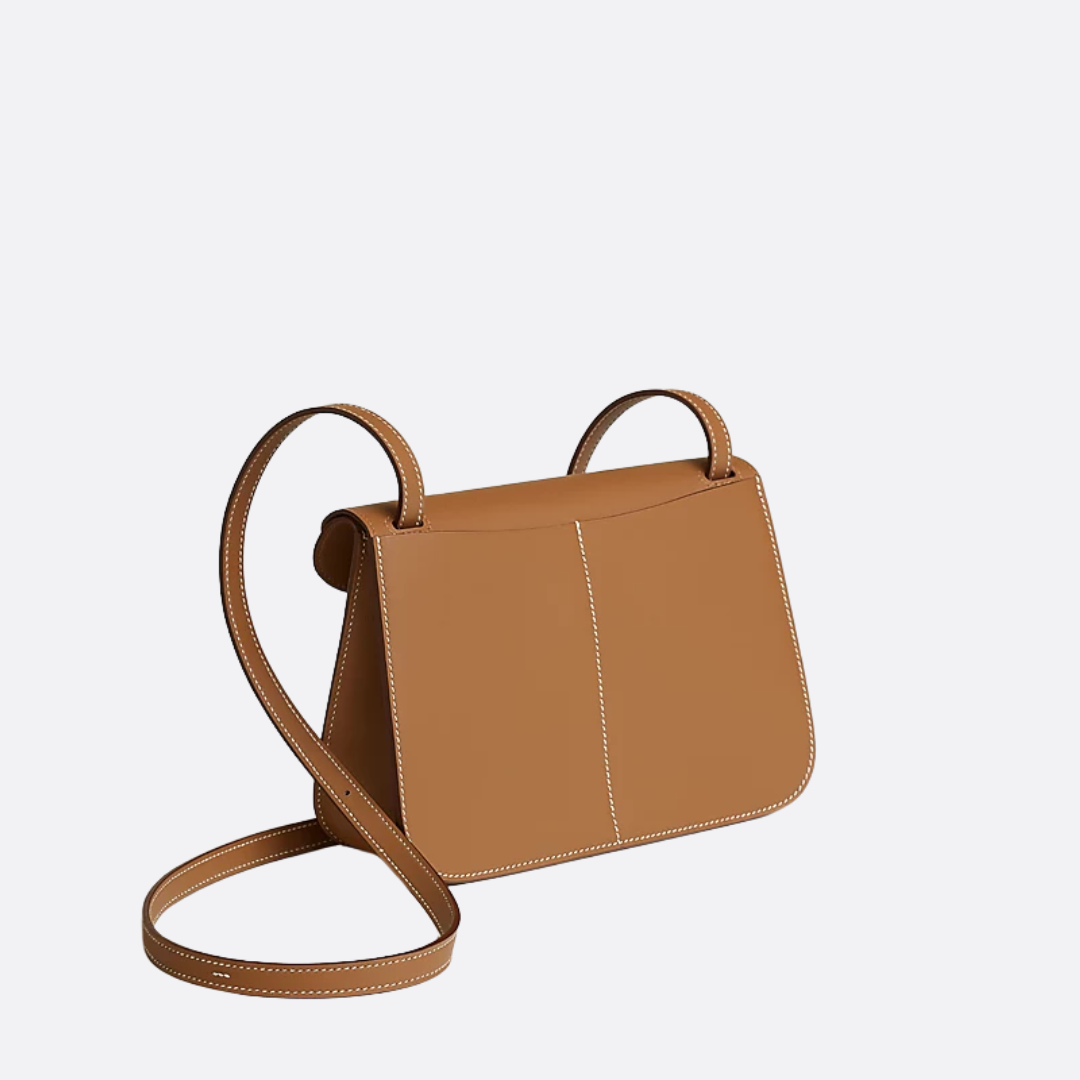 Women's Mini Smooth Leather Saddle-Flap Crossbody Bag