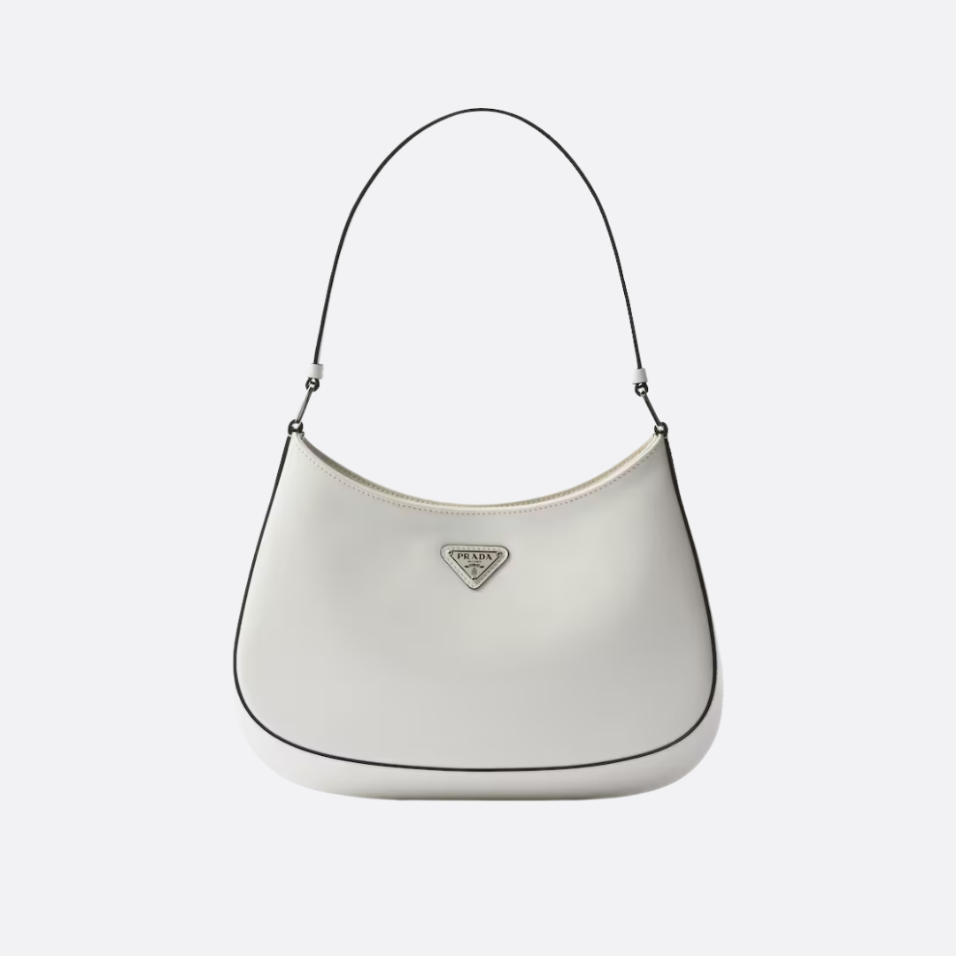 Women's Brushed Leather Curved Shoulder Bag