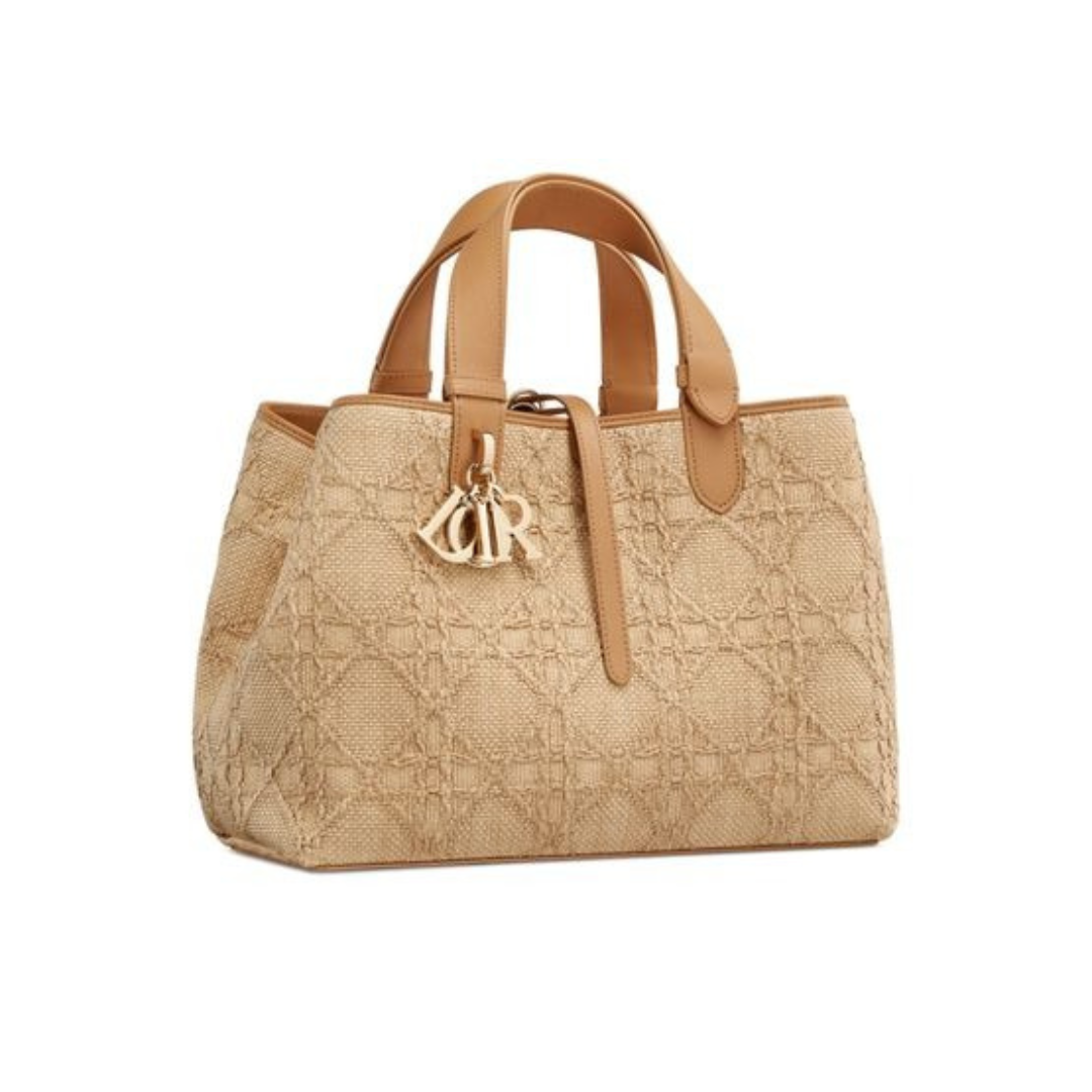 Women's Large Quilted Leather Tote with Matching Pouch