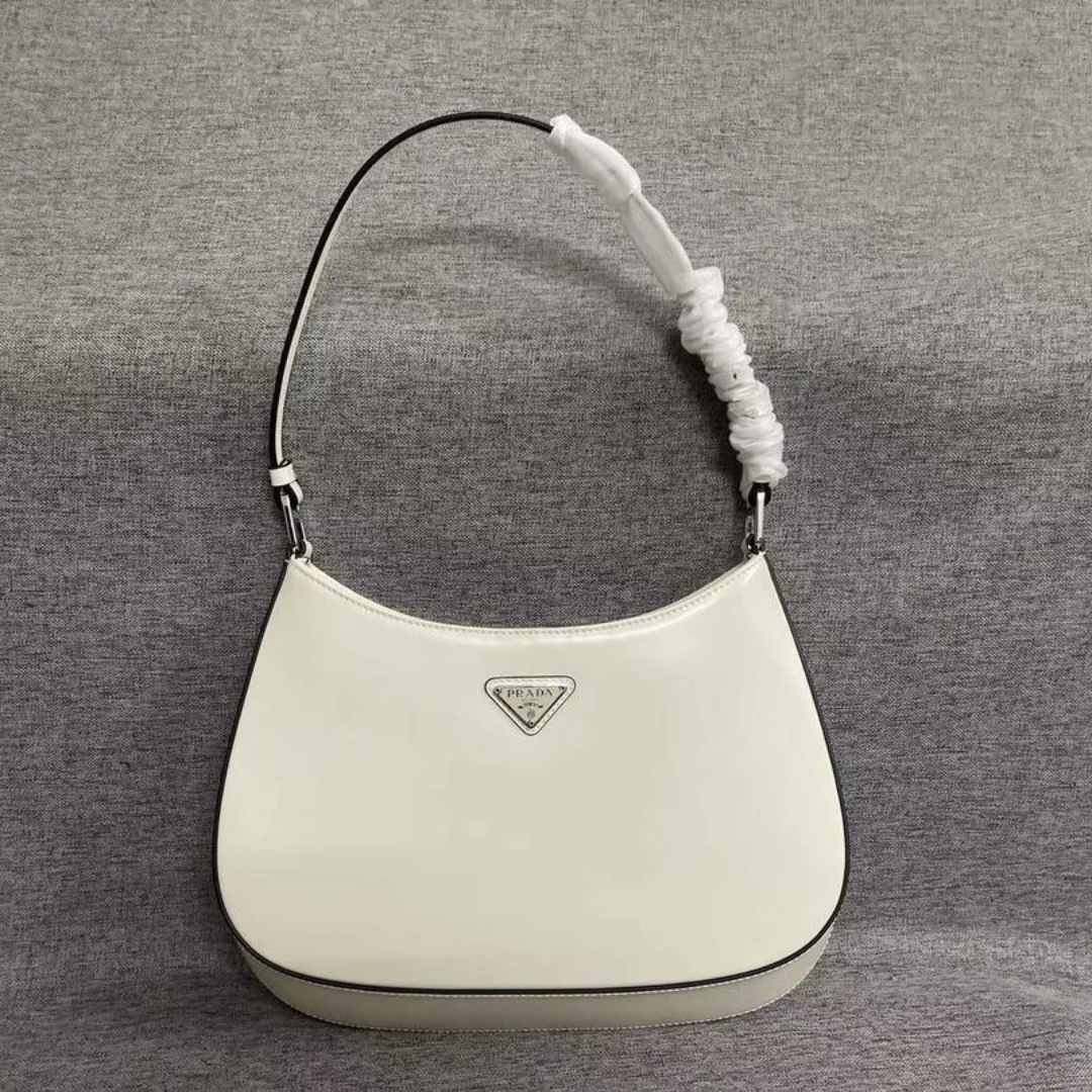 Women's Brushed Leather Curved Shoulder Bag
