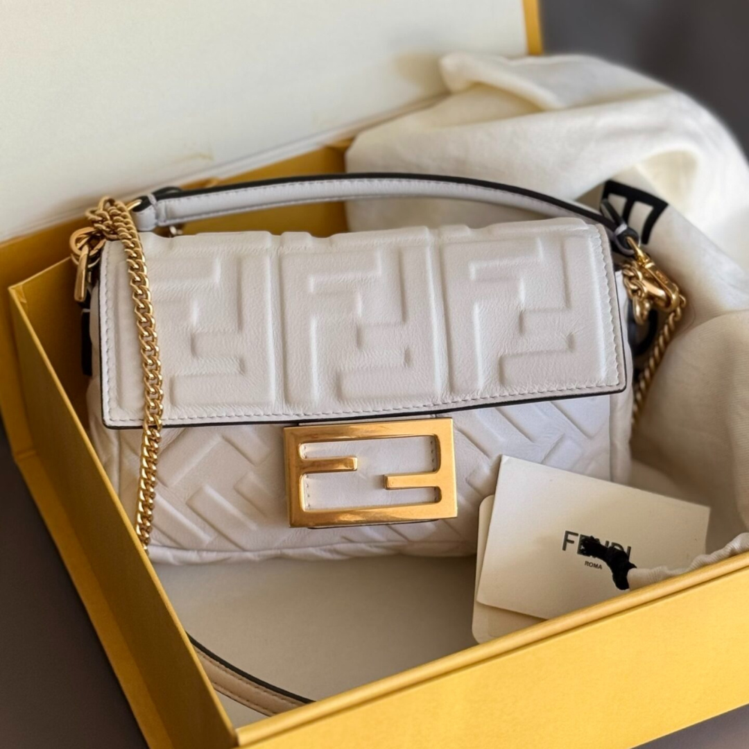 Women's Embossed Leather Flap Shoulder Bag