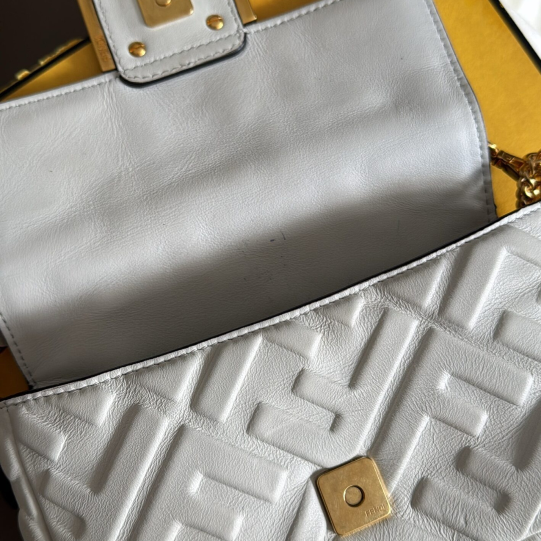 Women's Embossed Leather Flap Shoulder Bag
