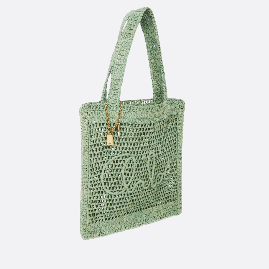 Women's Crochet Woven Summer Basket Tote
