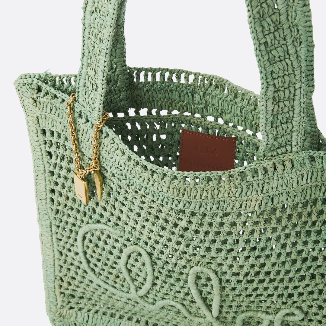 Women's Crochet Woven Summer Basket Tote