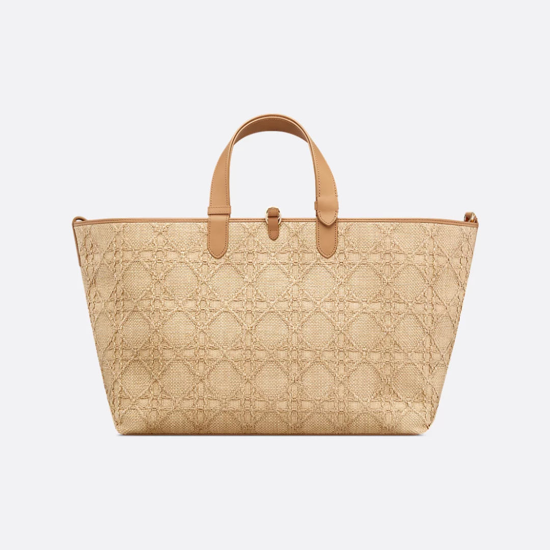 Women's Large Quilted Leather Tote with Matching Pouch