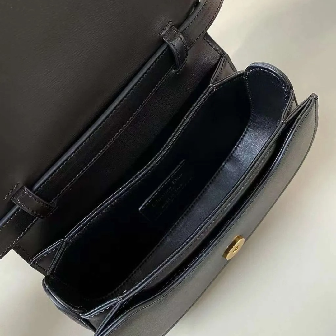 Women's Structured Flap Bag with Top Handle and Gold-Tone Hardware