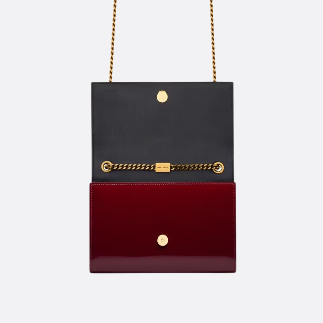 Women's Small Patent Leather Chain Crossbody Bag