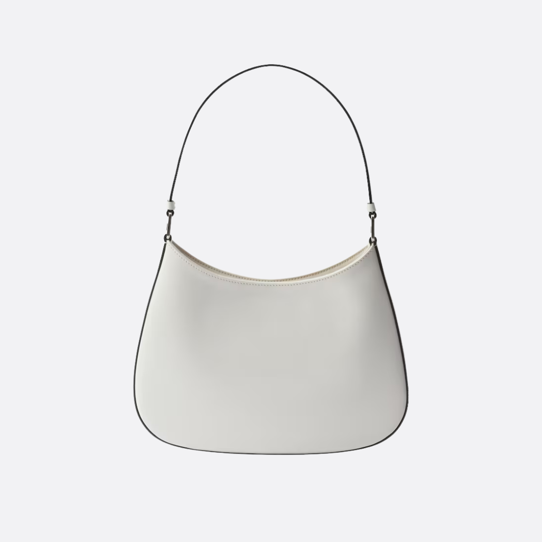 Women's Brushed Leather Curved Shoulder Bag