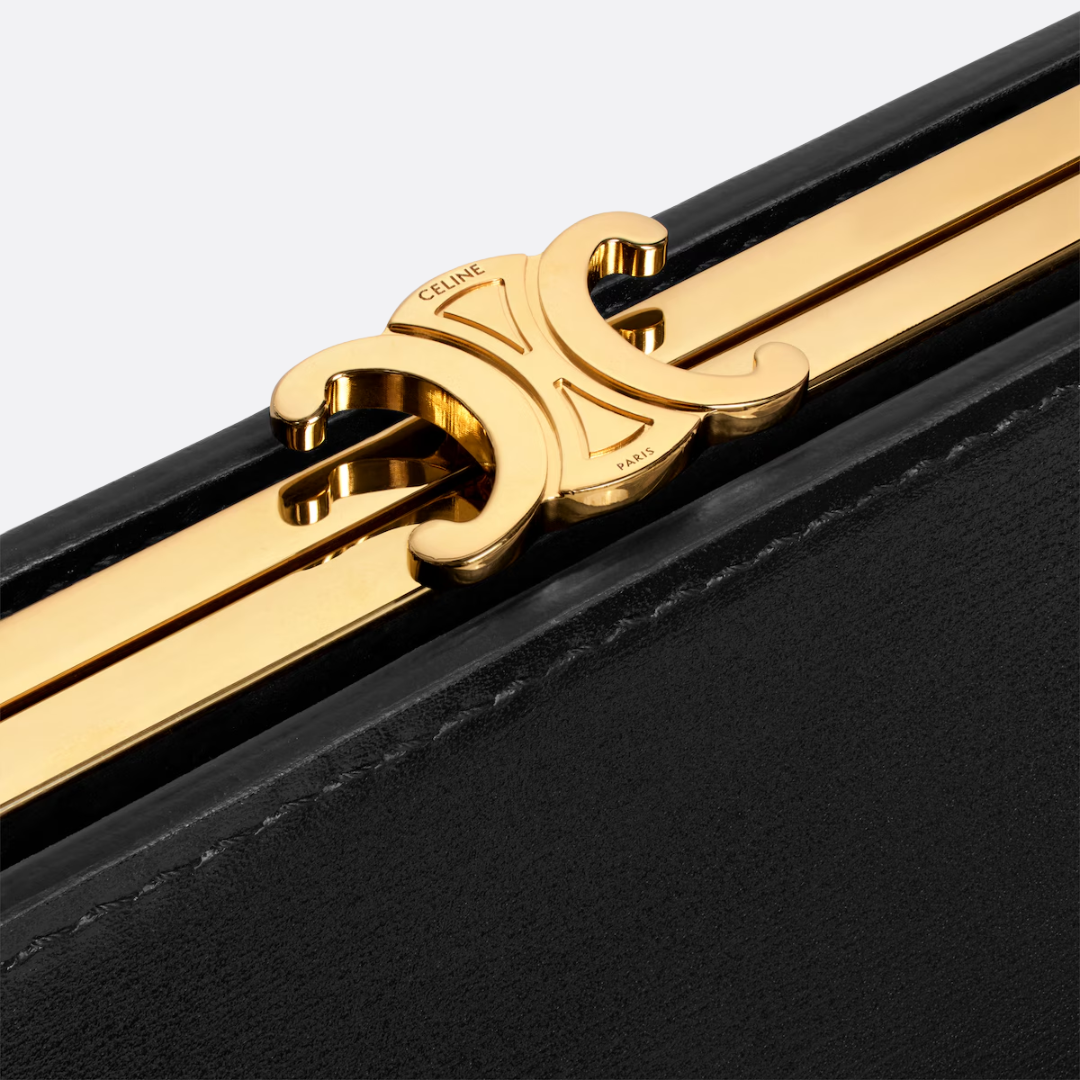 Women's Satin-Finish Leather Trapezoid Top Handle Bag