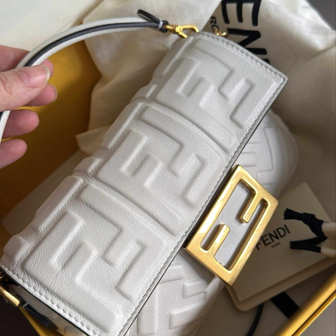 Women's Embossed Leather Flap Shoulder Bag