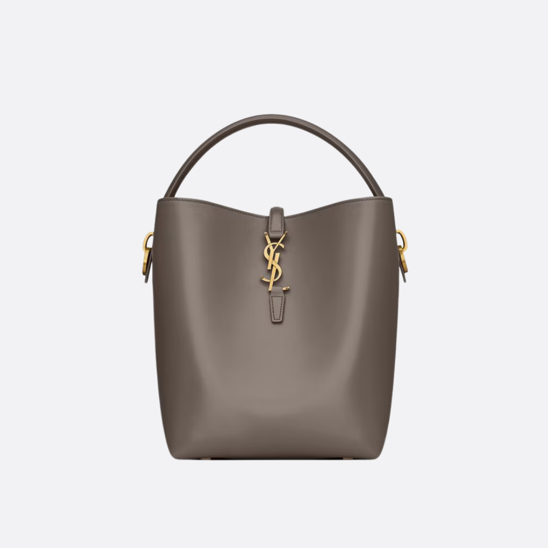 Women's Glossy Leather Minimalist Bucket Bag