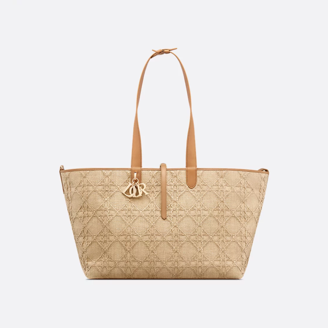 Women's Large Quilted Leather Tote with Matching Pouch
