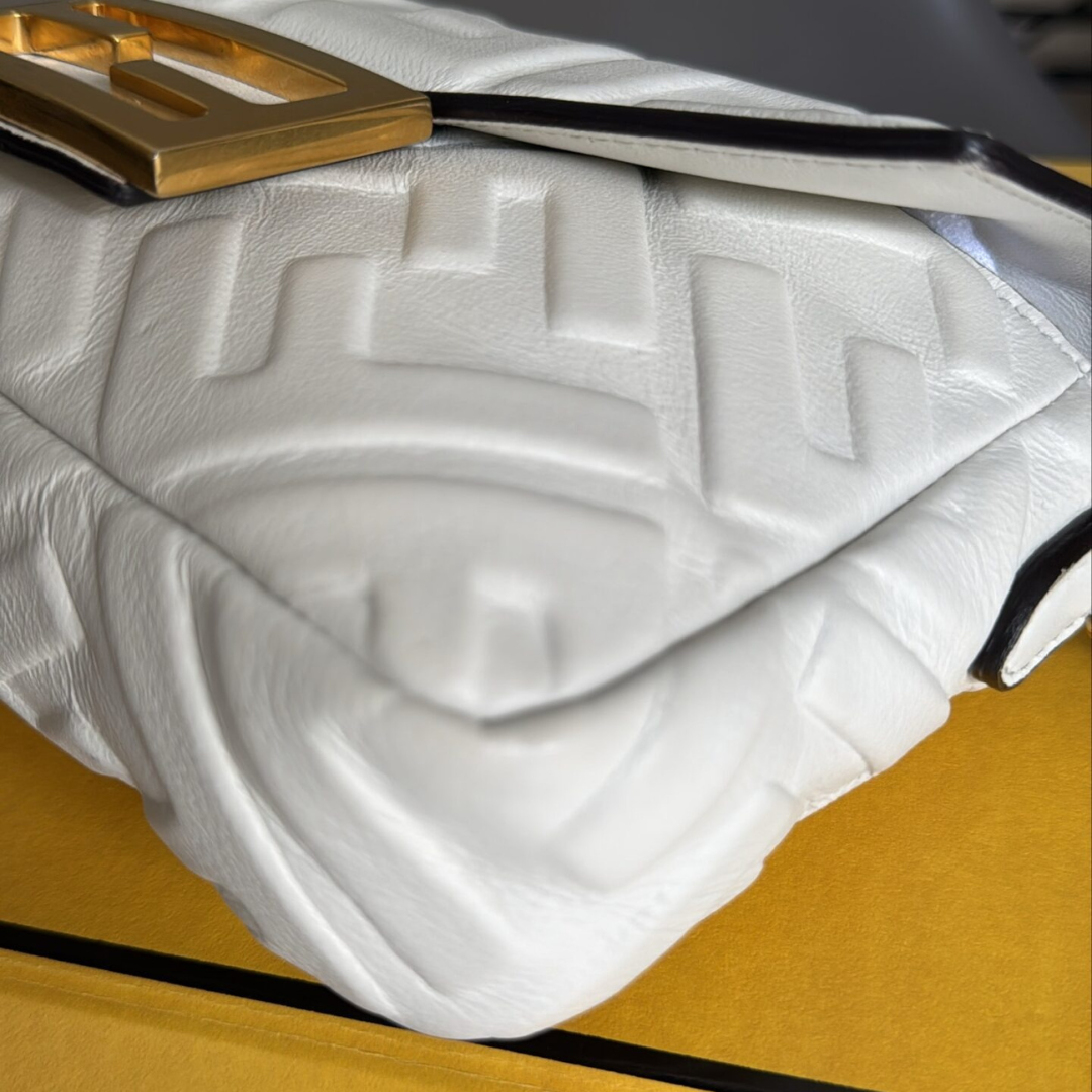Women's Embossed Leather Flap Shoulder Bag