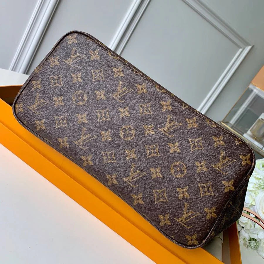 LV Neverfull MM Inside Out Tote Brown