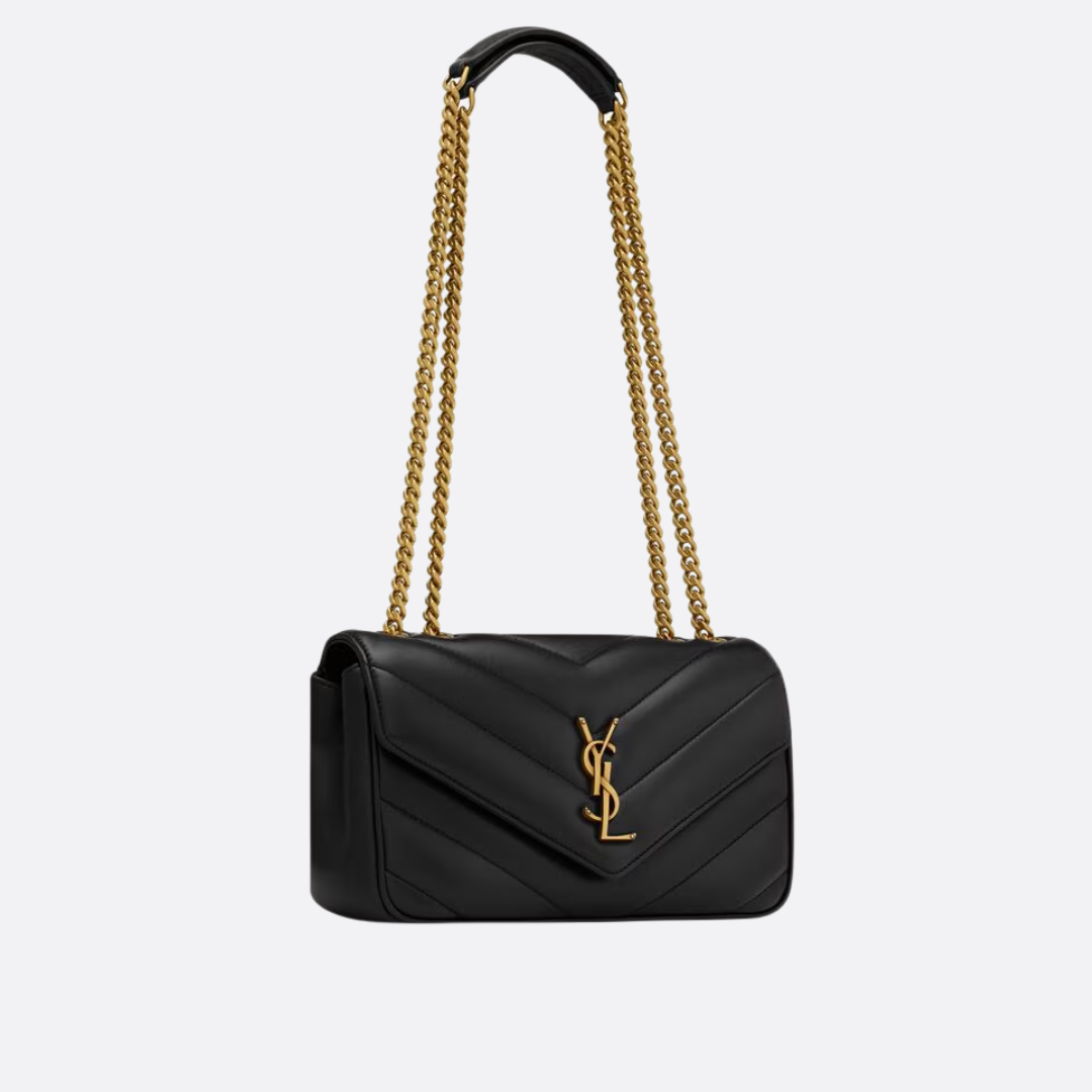 Sæt med quiltet crossbody-taske med kæde og sandaler til kvinder