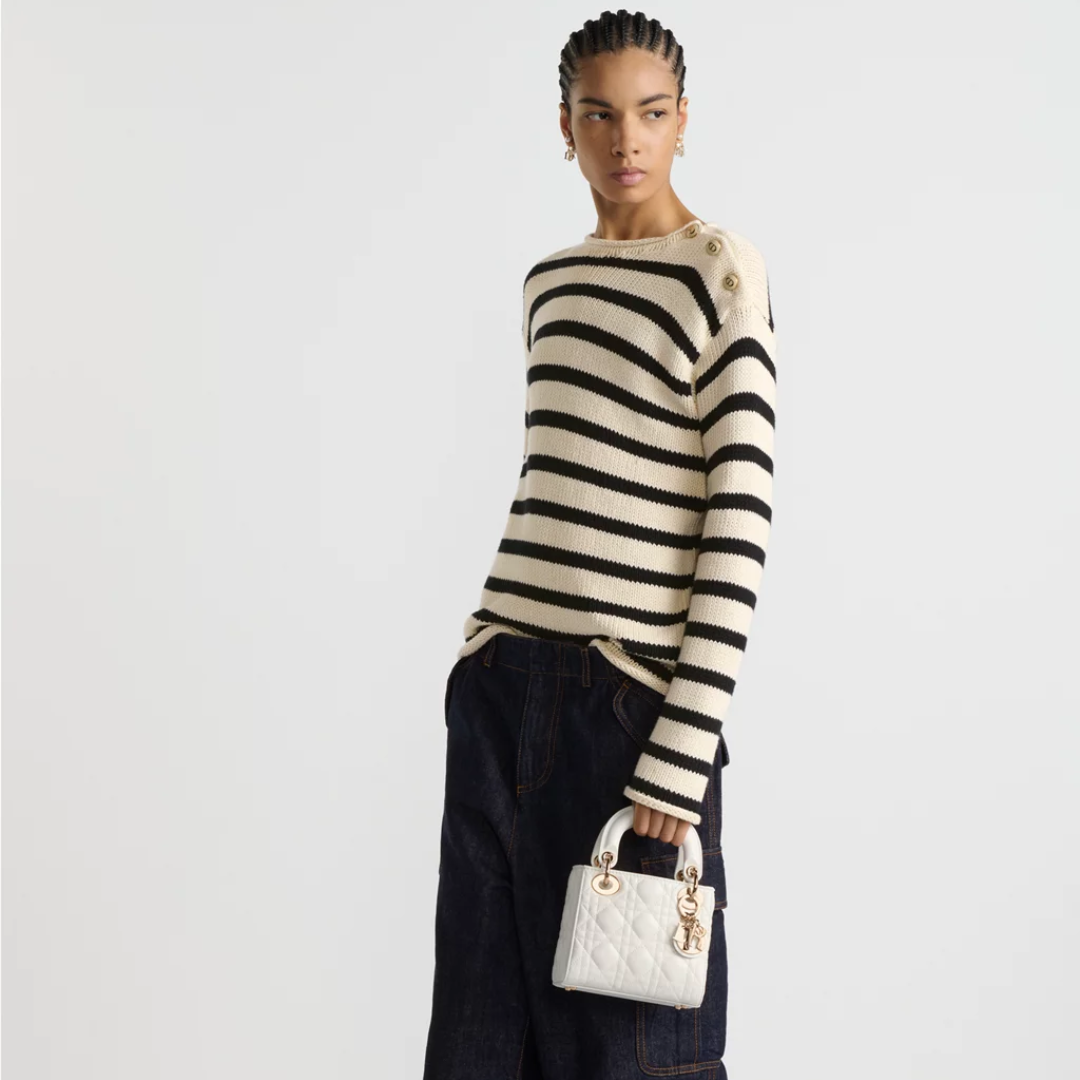 Women's Mini Quilted Leather Top Handle Bag - White