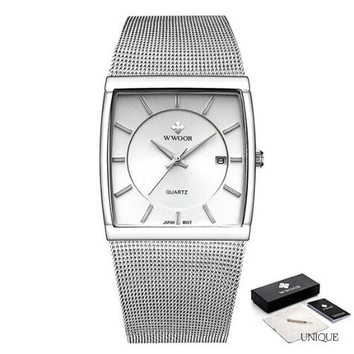 Unique Watch with 18k Gold Plated Mesh Bracelet