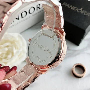 Women's Two-Tone Watch and Charm Bracelet Set II