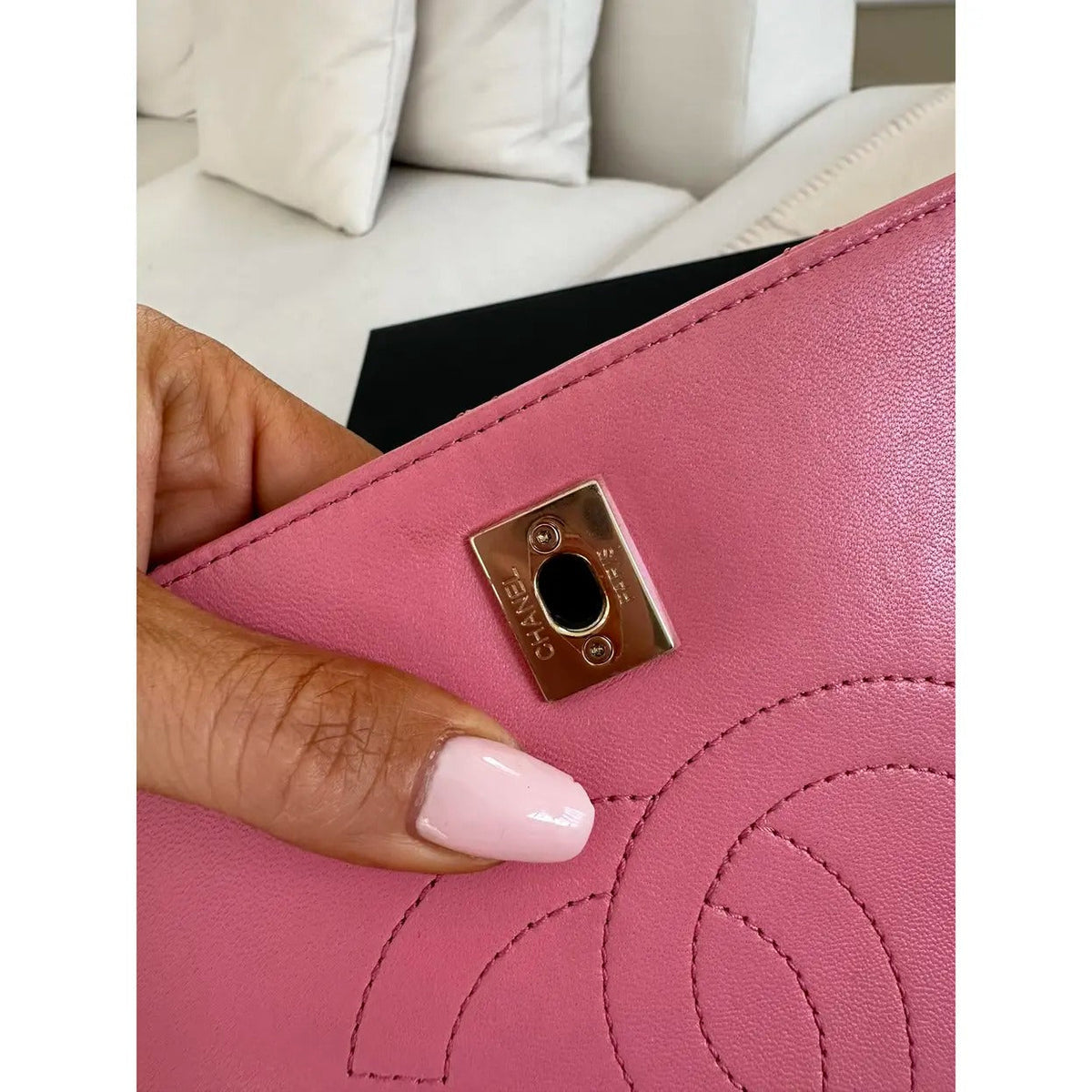 Women's Small Quilted Leather Flap Bag with Top Handle