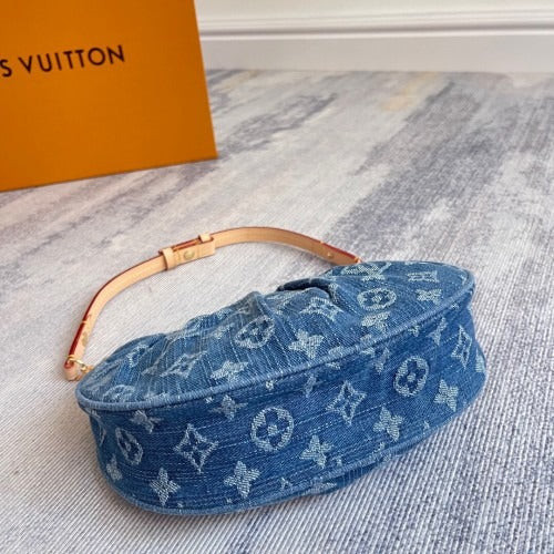 Women's Printed Denim Slouchy Hobo Bag